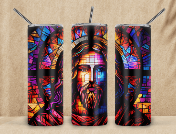 20oz Skinny Tumbler Jesus Sublimation for Tumbler Wraps