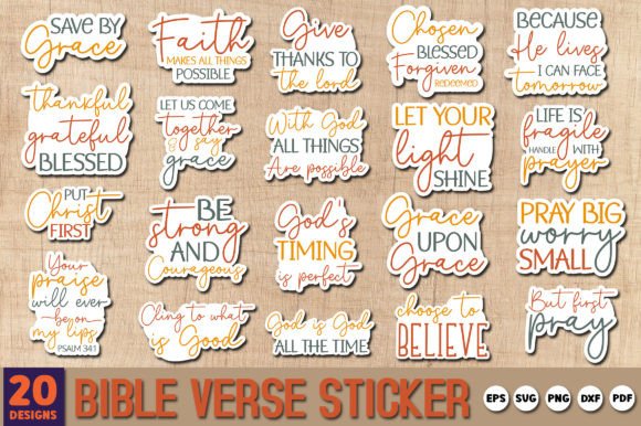 Bible Verse Sticker Bundle for Christian Crafts