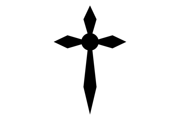 Christian Cross Black Silhouette. Holy R Illustrations