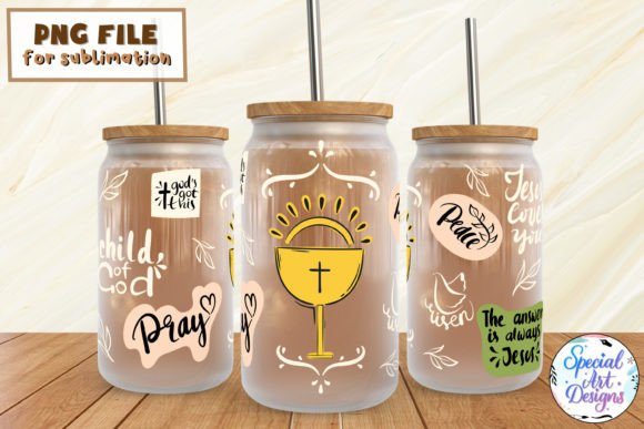 Christian Cup of Life 16 Oz Glass Wrap for Crafts