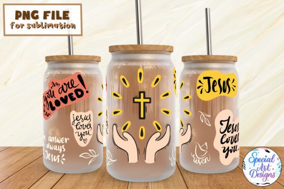 Christian Upraised Hands Glass Wrap PNG for Crafts
