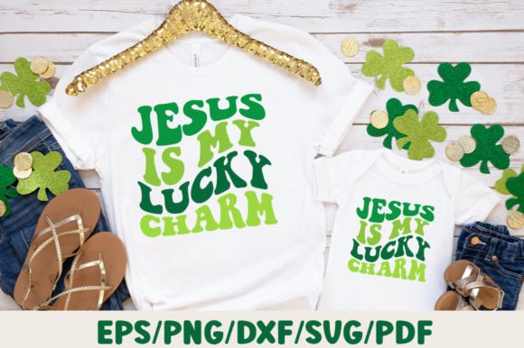 Jesus is My Lucky Charm Retro SVG for Crafts & Branding