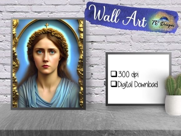 Mary Art Canvas Christian Decor: Illustrations for Editorial Use