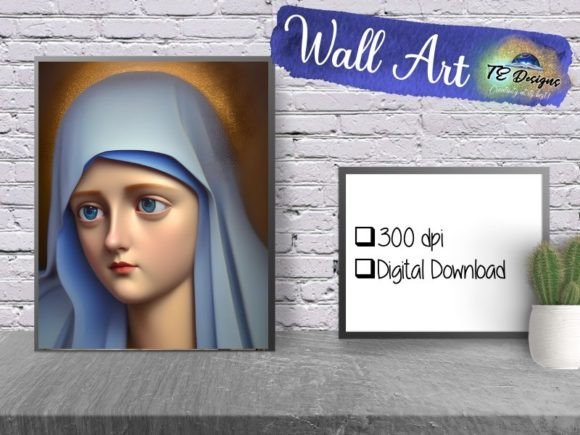 Mary Wall Art, Christian Decor Print: Illustrations for Branding