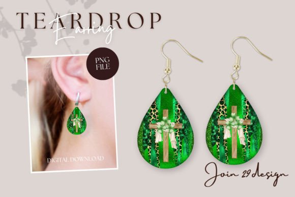 St Patrick Cross Jesus Teardrop Earring Crafts Review